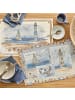 Sander Baumwollmischung, Gewebt, Gobelin Tischset 2er-Pack Lighthouse in blau-natur
