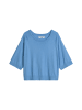 Marc O'Polo DENIM Kurzarm-Pullover relaxed in Flaxflower Blue