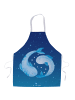 Mr. & Mrs. Panda Schürze Sternzeichen Fische ohne Spruch in Sternenhimmel Blau