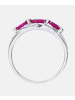 Diamant L'éternel Ring aus 375 Weißgold mit Diamant mit Rubin