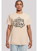 F4NT4STIC T-Shirt Soccer Vibes Typography Sporty Graphic in sand