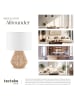tectake Tischleuchte Lignea Lux aus Jute im Boho-Stil, 60W