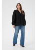 KAFFE curve Bluse langarm KCvianna Regular fit in Black Deep