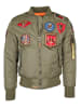 TOP GUN Bomberjacke im Pilotenstil mit Patches TG20191053 in oliv