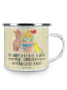 Mr. & Mrs. Panda Tasse Emaille Hase Küken mit Spruch in Blumig
