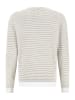 FYNCH-HATTON Pullover O-Neck, Superfine, Coloured Stripes in Offwhite