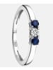 Diamant L'éternel Ring aus 375 Weißgold mit Saphir