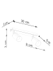 Nice Lamps Plafond SOLARA 2 schwarz/chrom H 1