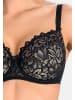 Teyli Halbgepolsterter Bügel-BH mit floraler Spitze Fransua in schwarz