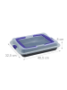relaxdays Backblech in Schwarz/ Dunkelblau - (B)40,5 x (H)8 x (B)32,5 cm