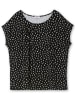 sheego Kurzarmshirt in schwarz-gemustert
