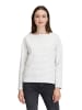 BETTY & CO Sweatshirt mit U-Boot-Ausschnitt in Grau/Weiß