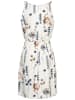 Cloud5ive Cloud5ive Dress with buttons and knot details floral print in white