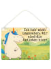 Mr. & Mrs. Panda Holzbild Einhorn Mann Design mit Spruch in Weiß