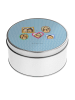 Mr. & Mrs. Panda Blechdose rund Igel Familie ohne Spruch in Blau Pastell