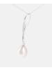Diamant L'éternel Halskette mit Anhänger aus 375 Weißgold mit 0.05 Karat Diamant mit Perle in S...
