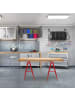 relaxdays 2 x Klappbock in Rot - (B)78 x (H)75 x (T)40 cm