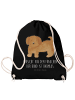 Mr. & Mrs. Panda Gymtasche Hund Flauschig mit Spruch in Schwarz