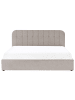 Beliani 3-tlg Doppelbett CHALLANS in Beige/Schwarz