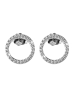 Adeliás Damen Ohrstecker Kreis aus 925 Silber mit Zirkonia in silber