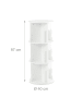 relaxdays Kinderbücherregal in Weiß - (H)97 x Ø 40 cm