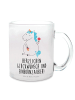Mr. & Mrs. Panda Trinkglas Einhorn Baby mit Spruch in Transparent