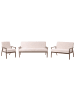 Beliani 3-tlg Sitzgruppe ESRUM in Beige/Braun