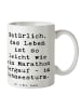 Mr. & Mrs. Panda Teetasse Spruch Leichtigkeit im Leben mit Spruch in Weiß