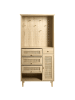 Beliani Schuhschrank FORSTER in Braun/Beige/Gold - (W) 77 x (H) 170 x (L) 37 cm