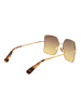 Max Mara Frauen Sonnenbrille Quadratisch Gold