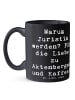 Mr. & Mrs. Panda Porzellantasse Spruch Juristin Liebe mit Spruch in Schwarz