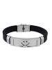 Adeliás Unisex Armband aus Silikon 19 cm in schwarz