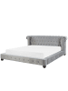 Beliani Wasserbett CAVAILLON in Grau - (W) 225 x (H) 93 x (L) 246 cm