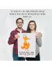 Mr. & Mrs. Panda Poster Fuchs Koch mit Spruch in Grau Pastell