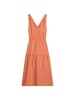 Leinen-Stufenkleid regular in Warm Orange