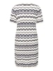 KAFFE curve Kleid KCania Regular fit in Chalk/Midnight M. Wavy Lines