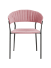 Beliani 2er-Set Esszimmerstuhl MARIPOSA in Rosa/Schwarz