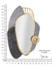 Mauro Ferretti Wandspiegel aus gold-grauem Metall, 55,9 x 5,7 x 90,8 cm