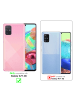 cadorabo Hülle für Samsung Galaxy A71 4G Blumen Design in FLORAL GRAU