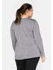 sheego Funktions-Langarmshirt in grau meliert