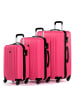 FERGÉ Kofferset Hartschale 3-teilig Hartschale 3 teilig Koffer Set Marseille in pink