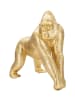 Mauro Ferretti Gorilla-Statue aus goldenem Kunstharz, 24,3 x 13,9 x 22,8 cm