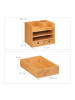 relaxdays Schreibtisch-Organizer in Natur - (B)33 x (H)26,5 x (T)24 cm