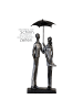 GILDE Skulptur "Umbrella" in Grau/ Silber - H. 36 cm - B. 14 cm