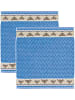 Kracht Frottier, Jacquard Frottier-Geschirrtuch 2er-Pack in blau