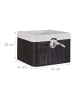 relaxdays Aufbewahrungskorb in Schwarz - (B)31 x (H)20 x (T)31 cm