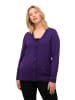 Ulla Popken Strickjacke in tiefes violett
