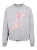 F4NT4STIC Oversize Sweatshirt Kirschblüten Asien in grau meliert