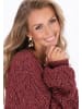 IZIA Women Sweater in burgundy