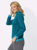 Sieh an! Langarm-Pullover in aquapetrol-türkis